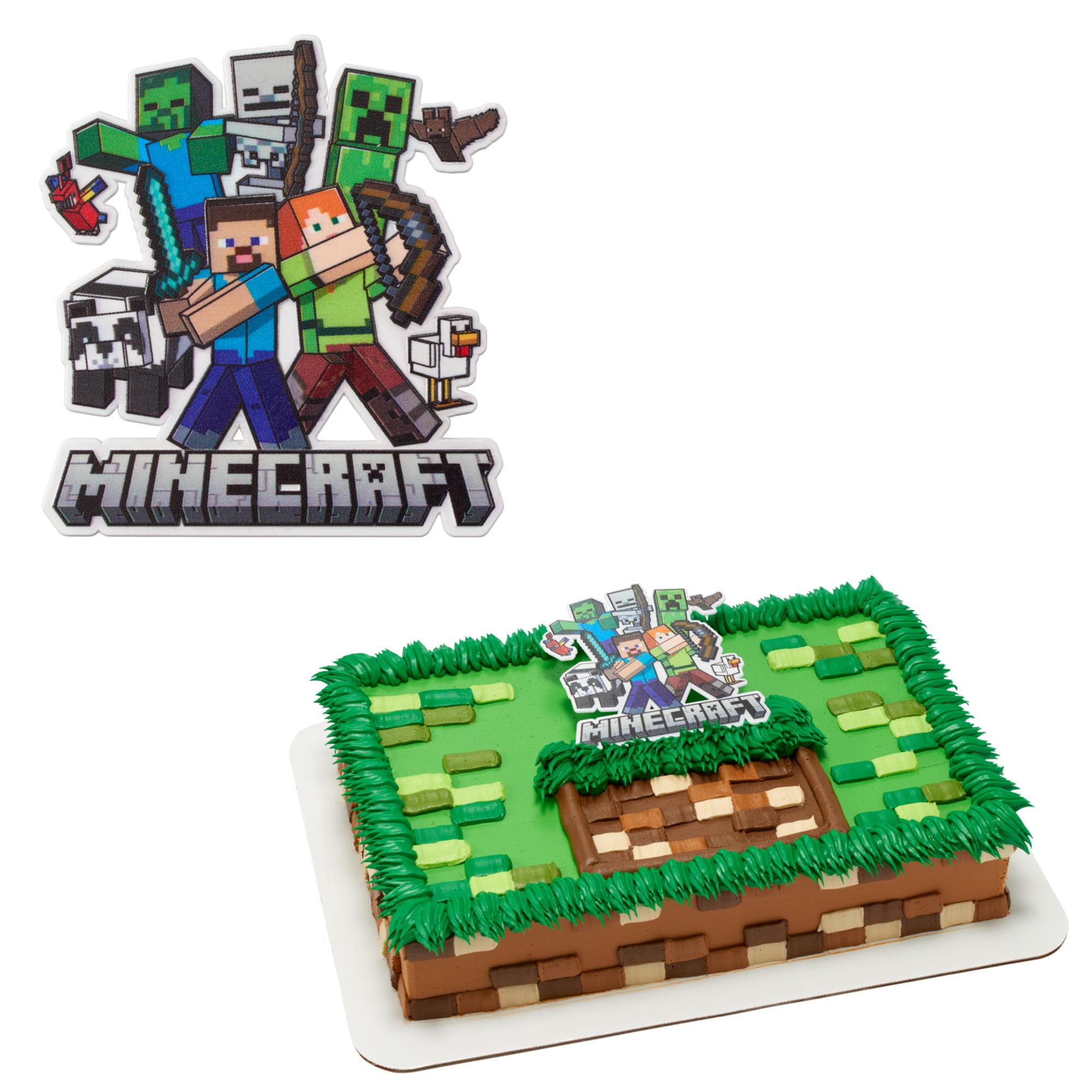 Amazon.co.jp: Minecraft ケーキトッパー、スティーブ、アレックス